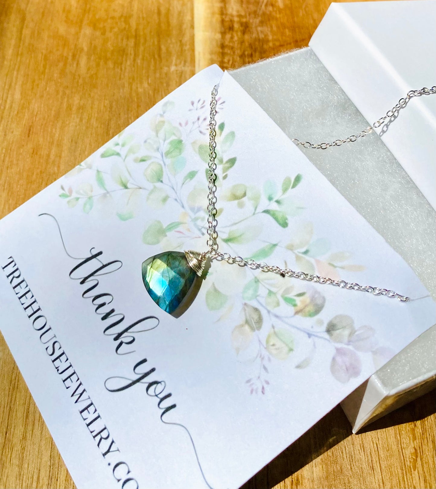Absolutely delightful Pyramid shaped Labradorite Necklace // AMAZING & UNIQUE gemstones // Blue Flash //Boho // Lovingly Handmade in Hawaii //