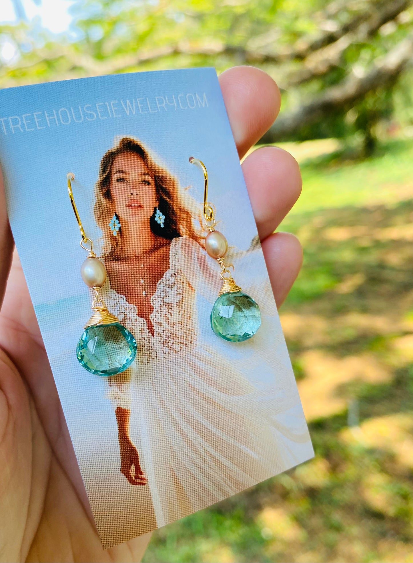 Aqua sky blue Topaz Crystal earrings // Crystal gemstone jewelry // Wire wrapped jewelry // Handmade in Hawaii with love //