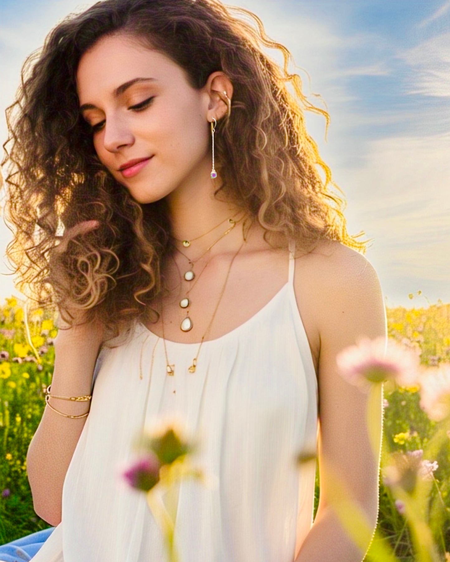 Deligthful Watermelon Tourmaline slice necklace and dangle earrings 🌸 One of a kind, 24K gold filled, wire wrapped natural, raw, vivid pink & green Watermelon Tourmaline Slice jewelry handmade in Hawaii with love 💗