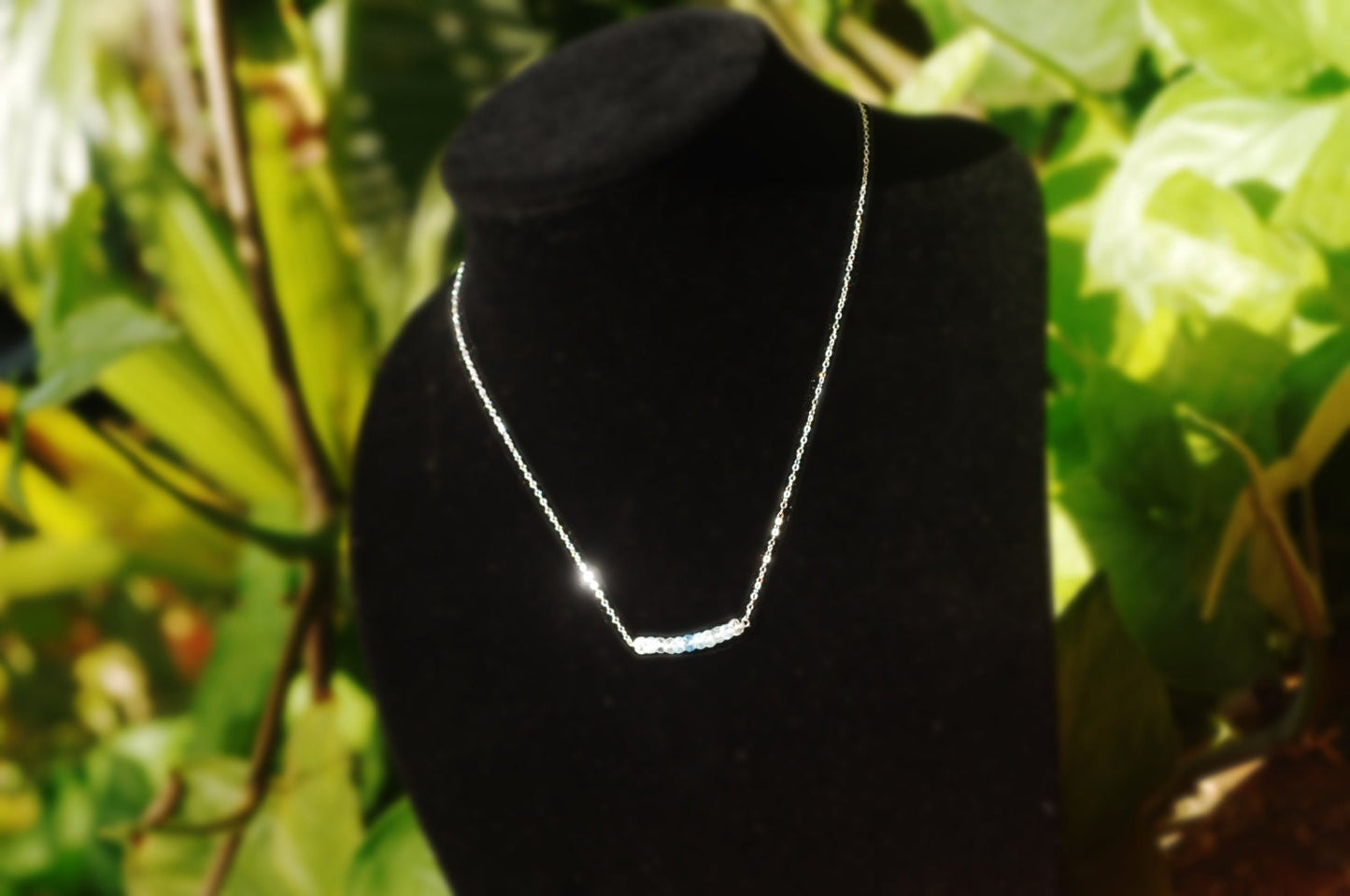 Beautiful gemstone bar necklace // Petite, gorgeous AAA gemstones // Pick your gemstone // wirewrapped jewelry // Handmade in Hawaii with love //