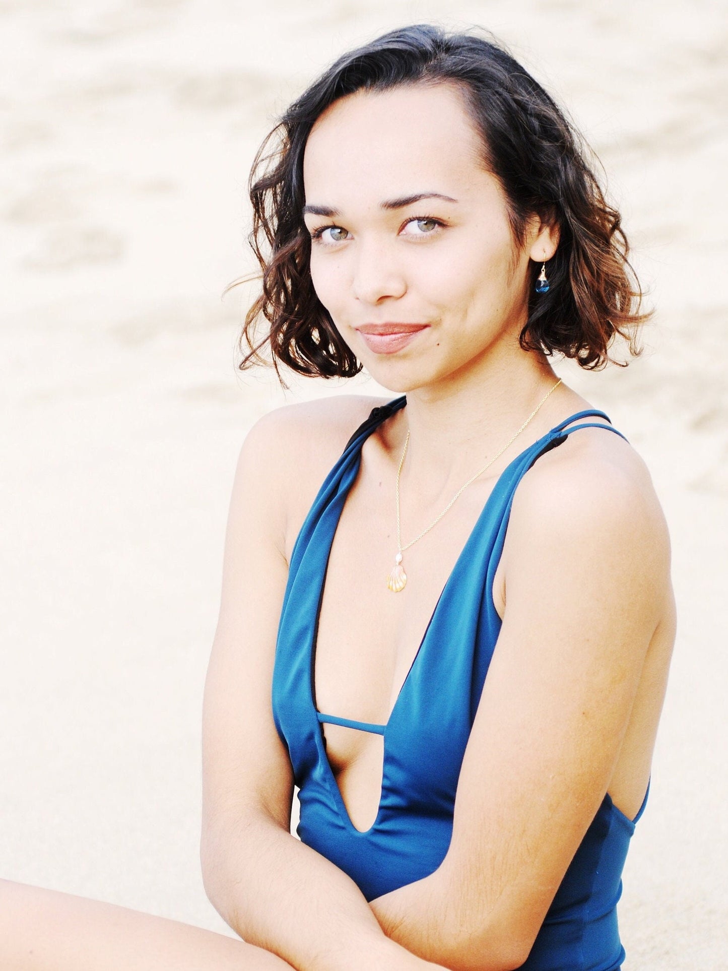 Wonderful glass drop necklace and earrings // Ocean inspired eco friendly & wrapped in quality gold or silver wire //Handmade in hawaii with love //