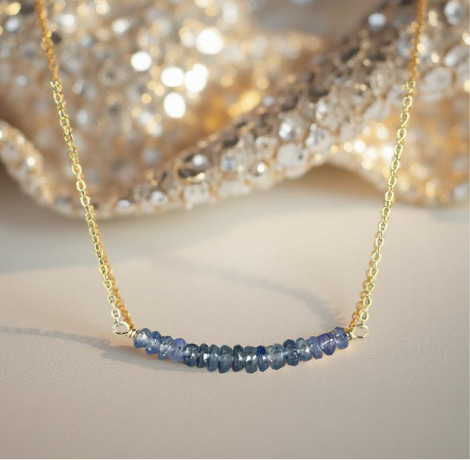Beautiful gemstone bar necklace // Petite, gorgeous AAA gemstones // Pick your gemstone // wirewrapped jewelry // Handmade in Hawaii with love //