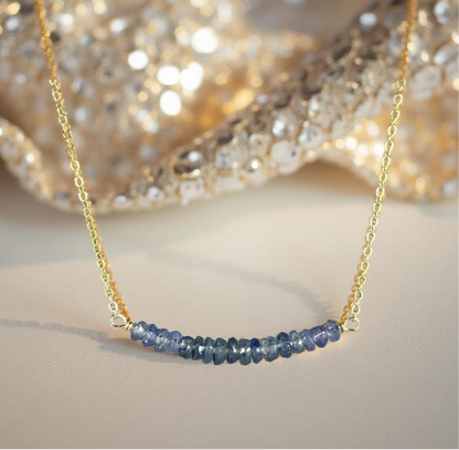 Beautiful gemstone bar necklace // Petite, gorgeous AAA gemstones // Pick your gemstone // wirewrapped jewelry // Handmade in Hawaii with love //