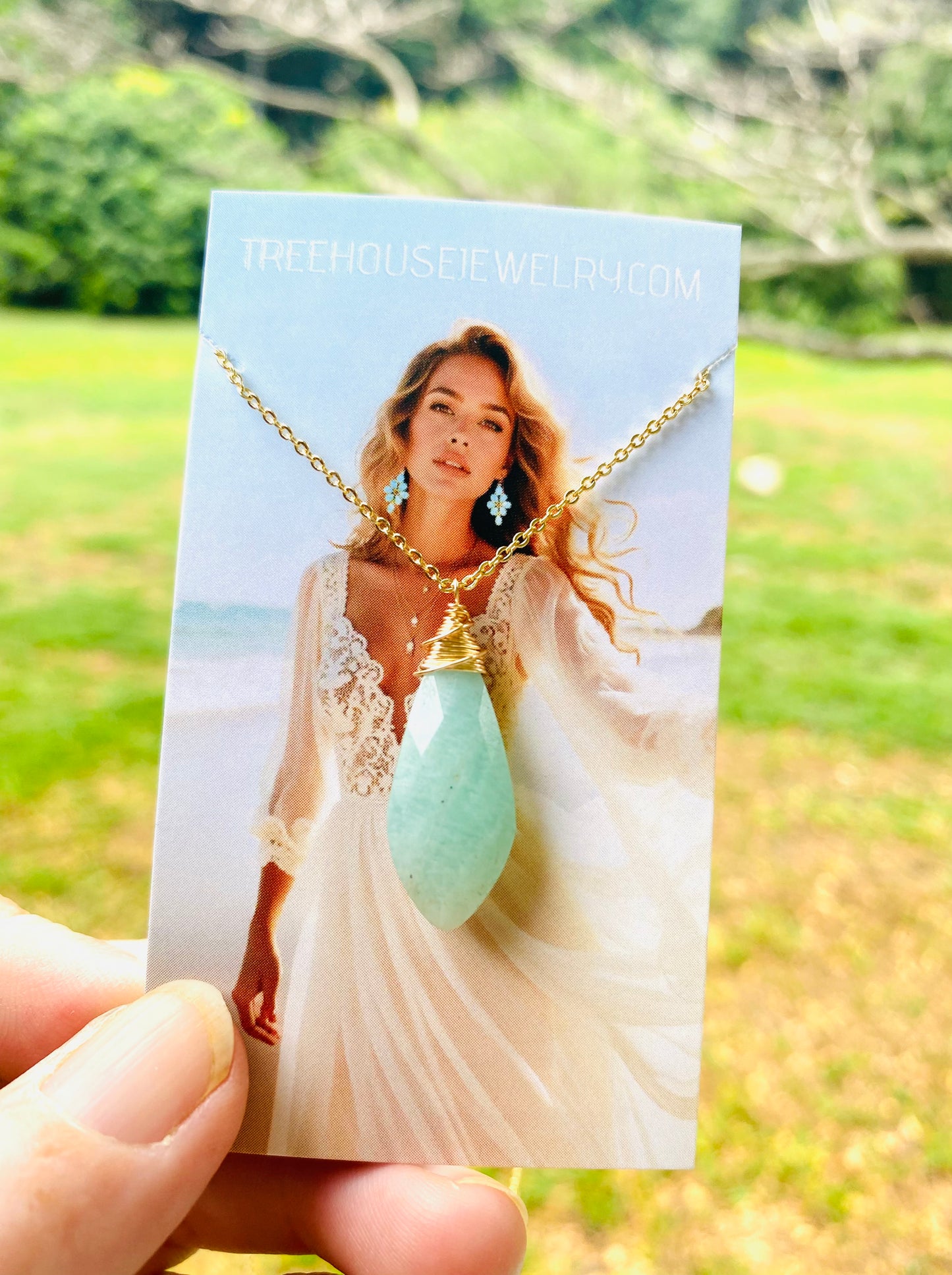 Marvelous ocean blue Amazonite necklace 🩵✨ Absolutely delightful semi precious gemstone necklace! Handmade in Hawaii with love! Very limited edition only a few available 🦋