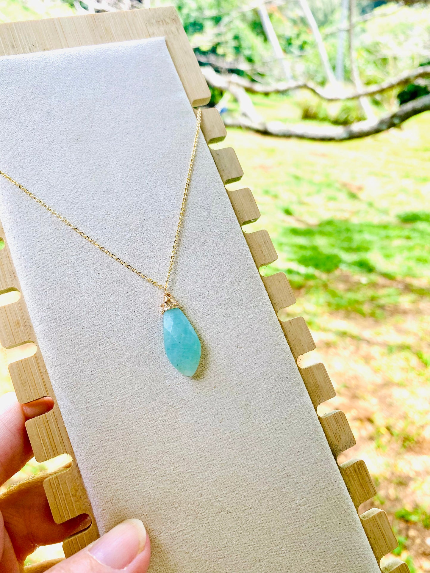 Marvelous ocean blue Amazonite necklace 🩵✨ Absolutely delightful semi precious gemstone necklace! Handmade in Hawaii with love! Very limited edition only a few available 🦋