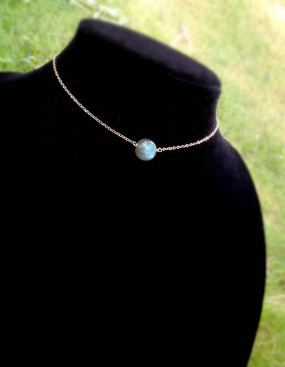 Labradorite dew drop Necklace // Stunning & Unique, AAA, Blue flash, gemstones // Wire wrapped Hawaiian jewelry // Made with love //