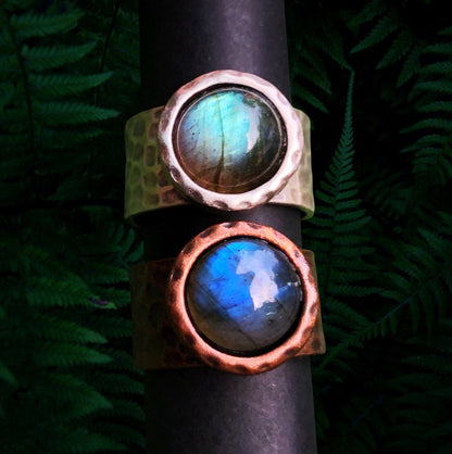 GORGEOUS Labradorite ring // AAA Blue flash Labradorite Gemstone rings // Limited edition & one of a kind // Handmade in Hawaii with love//