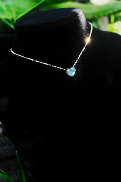 THE HEART NECKLACE - Gorgeous, truly unique, heart shaped gemstone necklace. Made with your favorite gemstone. Handmade in Hawaii with love ❤️